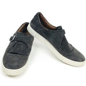 Frye Gemma Kilte womans sneakers US 8M BoxP dark gray suede wing tip